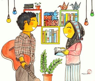 We are @katakerja65's librarians and we love musics | Folk Duo | Library Campaign | @ekbess @salehhariwibowo