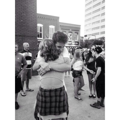 Shawn's arms give me life and Aaron keeps me going