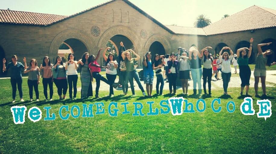 We are the 2014 @GirlsWhoCode summer immersion program partnered with @Intel and the @Clayman_Inst at Stanford University.