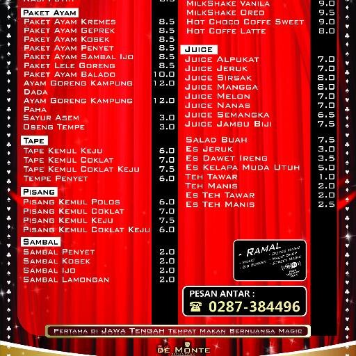 Cafe Sulap Pertama di Jawa Tengah dan termurah se-Indonesia Harga dari Rp 1000 - Rp 15.000 saja. free wifi area, free magic show, Big Screen