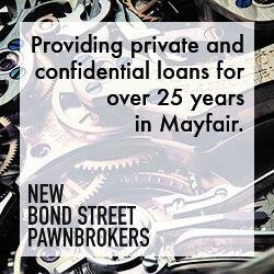 New Bond Street Pawnbrokers are a store in Mayfair that lend money against art, watches and diamonds. London's leading collateral lenders.