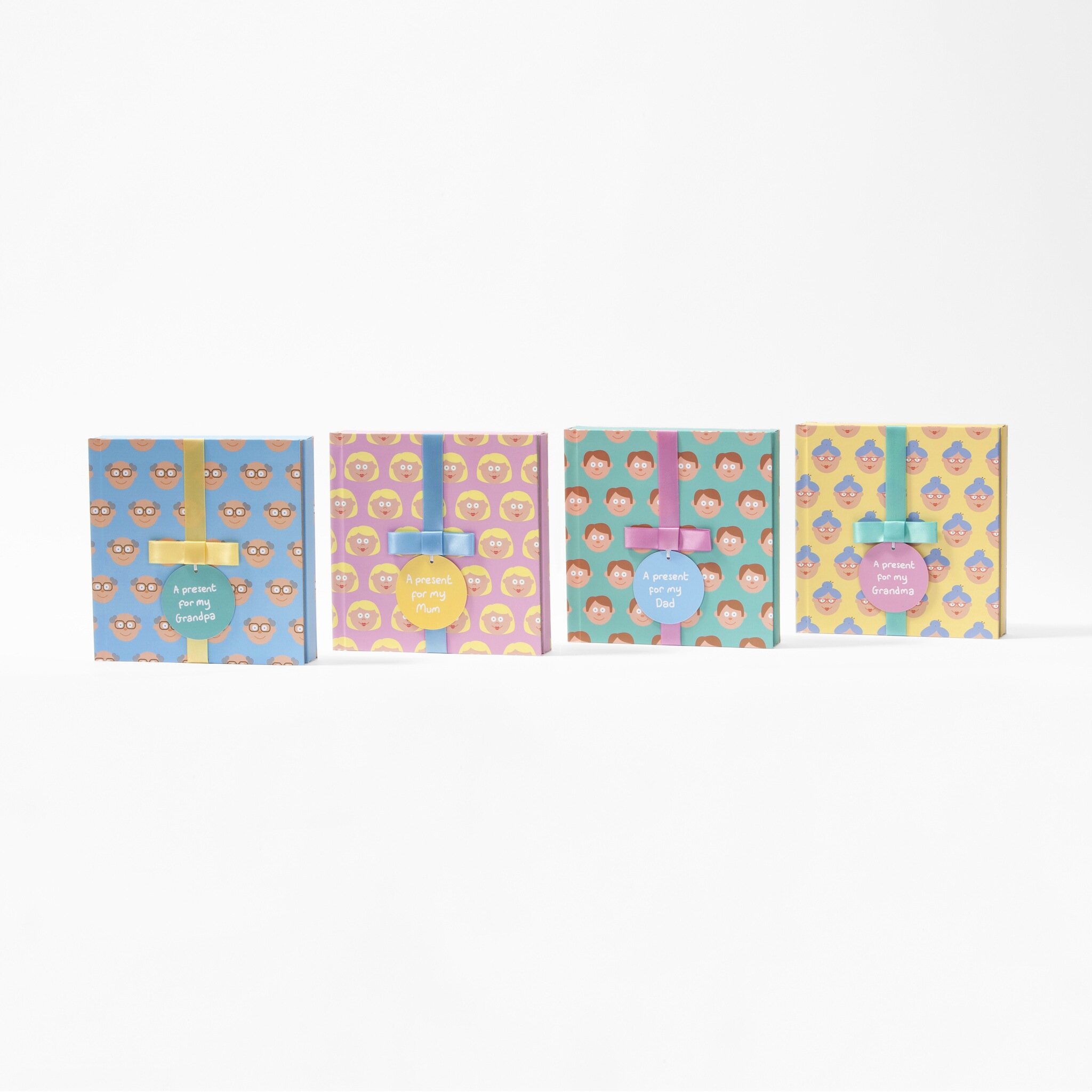 'A present for my…' is the gift from little people to big people. Each book is wrapped, has a gift tag, and comes with a gorgeous pair of socks.