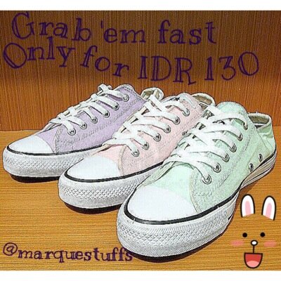 We're selling Converse Grade Ori only for IDR 130k for all item and all size.Contact me thru: Line:mandapermata/Whatsapp:081255630806 :)
