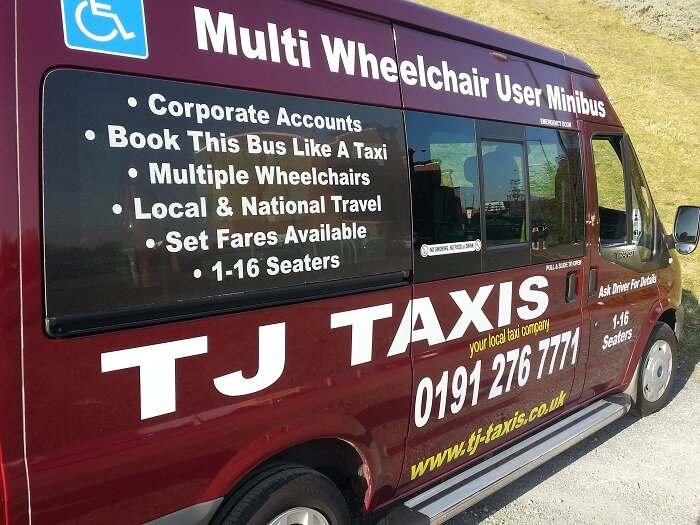 TJ_TaxisLtd's profile picture. Your local taxi company situated in the heart of Newcastle's East End.
Operating 4-16 seat vehicles Incl Wheelchair Access! Operating all year round 24/7