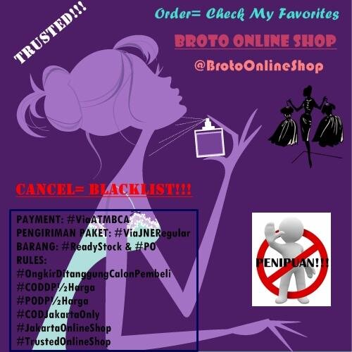 Payment= #ViaATMBCA┃Pengiriman Paket= #ViaJNERegular┃#PO/ COD= DP ½ harga┃Barang= #ReadyStock & #PO┃Ongkir= #DiTanggungCalonPembeli┃✆By DM
