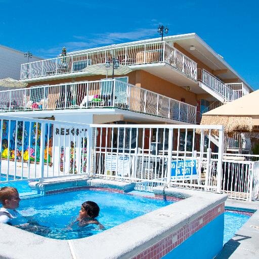 Beachfront family resort motel with a beachfront pool and hot-tub! Nestled at the tip of the Southern Jersey Shore.