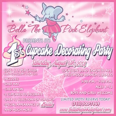 Icoolchicka's profile picture. The Pink Elephant Pretty Princess, LLC specialize in kids birthday and baby showers.....