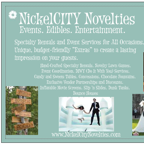 NickelCity Novelties: Budget-friendly, unique Extras to create a lasting impression on your guests. Speciality rentals and event services for all occasions.