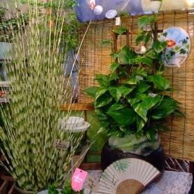 湯治場にある駅前通りの小さな花屋です。