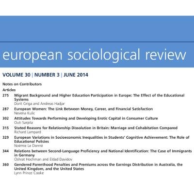 European Sociological Review @OxfordJournals. Flagship journal of the European Consortium for Sociological Research @ECSR_Soc. Page admin @EleonoraVlach