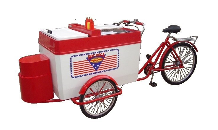 All American Style hot dog carts and many others. Push, tow or tricycle, propane or electric.  UVC have been selling carts for over 13 yrs in the US & Worldwide