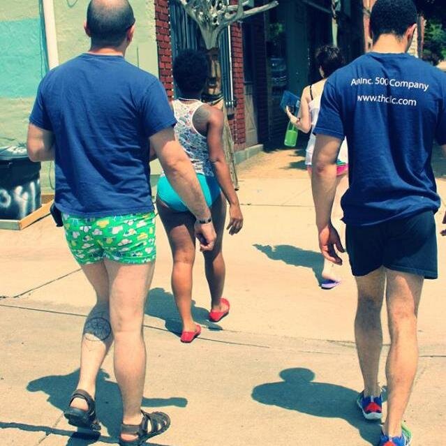 Hanging out at #Baltimore #Artscape with no pants on in the name of universal respect!
