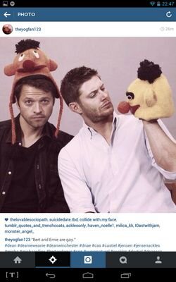 Why ride the Impala when you can ride me? 
Cas. Dean.Sam