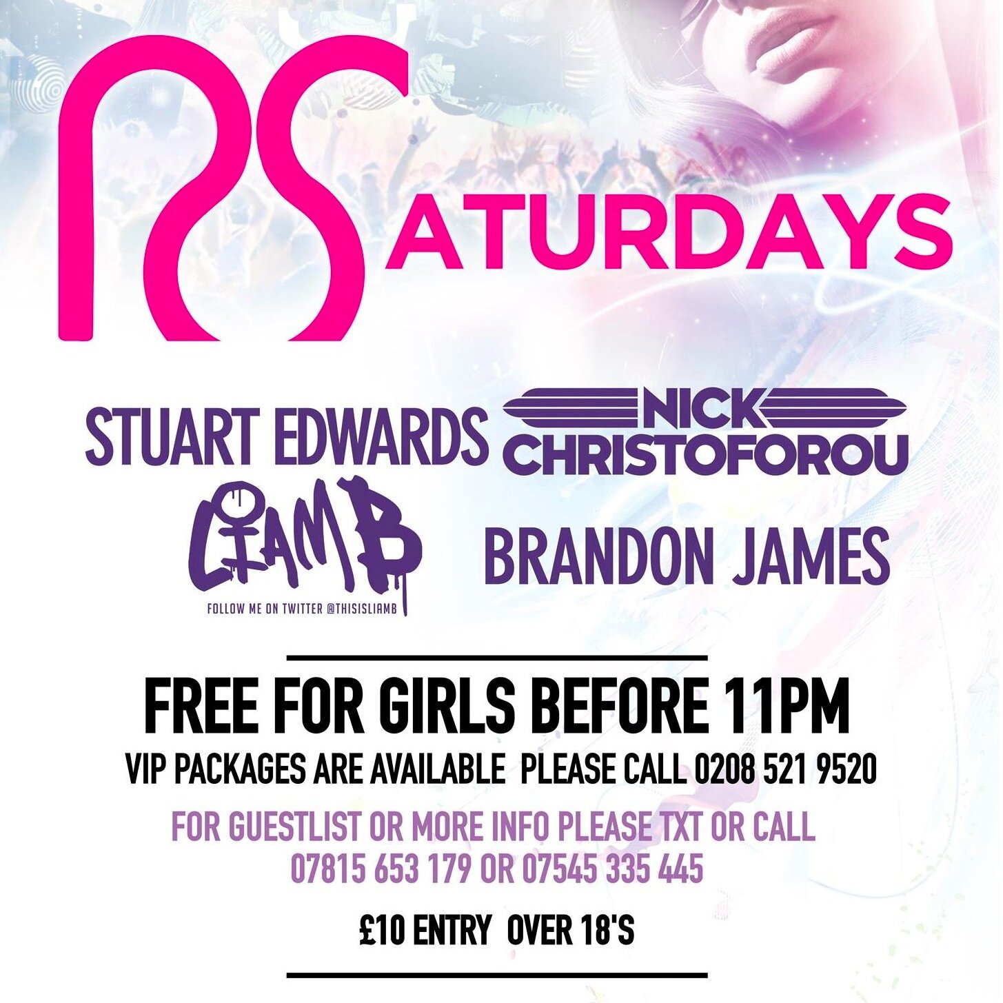 RS Lounge Is Back With #RSaturdays Every Saturday With Top DJs From All Over Essex & London... House & R&B... Girls Free Before 11pm #Poweful