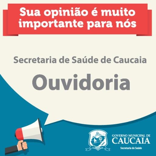 Página oficial da Ouvidoria da Secretaria Municipal de Saúde de Caucaia.Espaço dedicado para população manifestar sobre o atendimento na Rede Municipal de Saúde