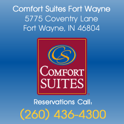 Located off Interstate 69 and Highway 24, the Comfort Suites® hotel provides easy access to several Fort Wayne attractions. Call (260) 436-4300 for reservations