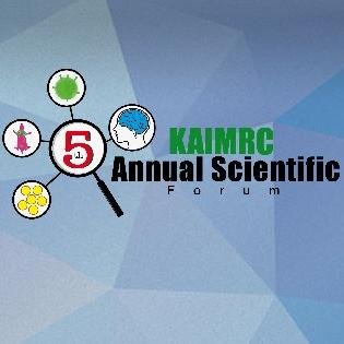 5th Annual Scientific Forum of King Abdullah International Medical Research Center/ Registration: 012-2245250/ 2245249 or farajra@ngha.med.sa
