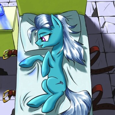 Hi there im Screwloose.Nopony likes me...i hate the guards they always touture me.I love treats...im a werepony...the guards dont know...yet...BARK BARK HOWL!!!