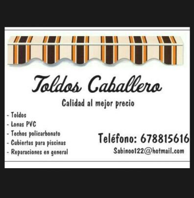 no dude en llamar a toldos caballero vamos a darle presupuesto sin compromiso