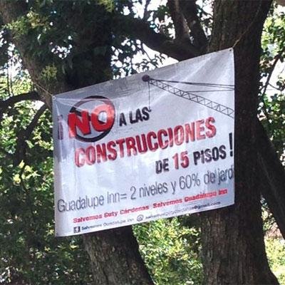 Somos vecinos de Guadalupe Inn, decidimos no permanecer pasivos ante la corrupción de las autoridades, ni ante las voracidad de los especuladores inmobiliarios