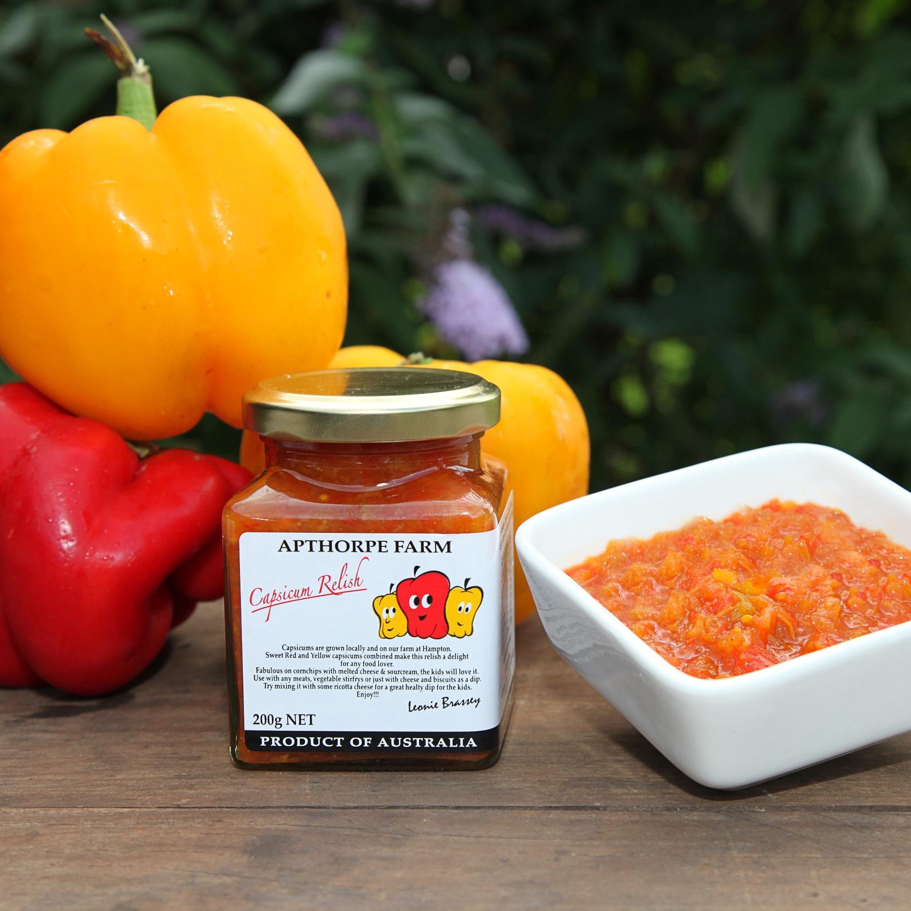 Gourmet farm shop in Highfields, QLD specialising in home-made relish and Australian produce.