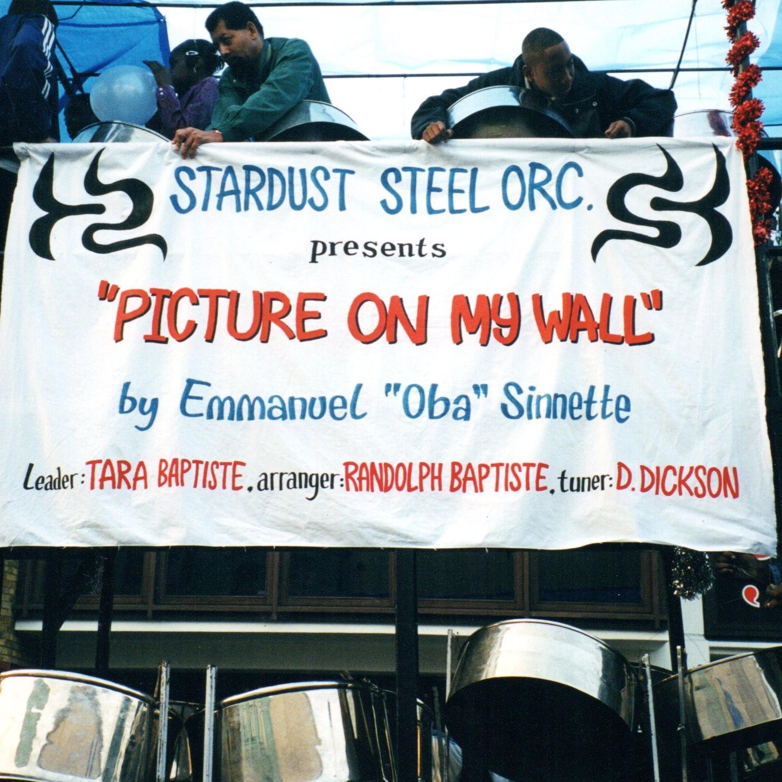 The Stardust mas and pan band was formed in 1983 by the late
Randolph Baptiste after leaving Ebony Steelband which he
co-founded in the late 1960’s.