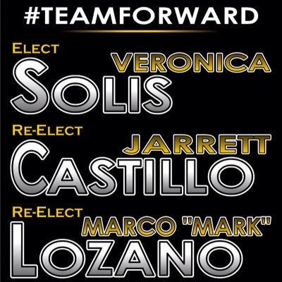 MoveEE_Forward's profile picture. Edcouch-Elsa ISD School Board Candidates.
Elect Veronica Solis. Re-Elect Jarrett Castillo. Re-Elect Mark Lozano.