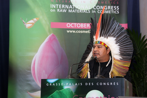 Indigenous young chief of the Brazilian Amazon Rainforest