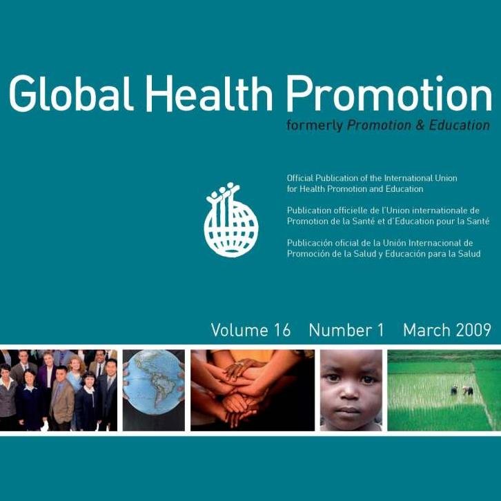 Global Health Promotion is the official journal of the International Union for #HealthPromotion and Education (@IUHPE).