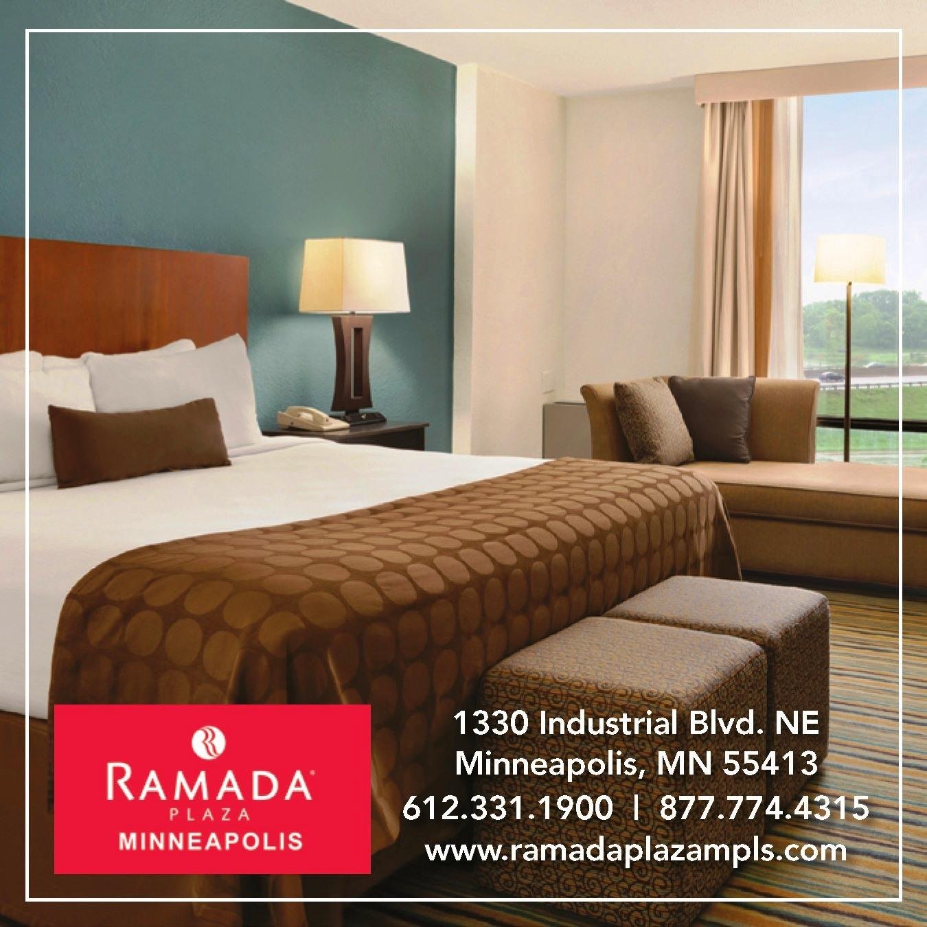 Ramada Plaza Minneapolis is a full service hotel–featuring a saltwater pool, conference & event facilities & Scalzo's Italian Grille Restaurant.