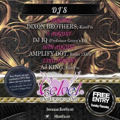 Bath's sexiest nightclub, bringing you the best parties 7 nights a week.