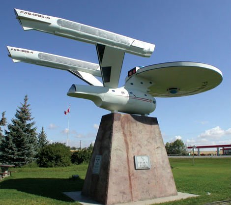 Small prairie town in The Canadian Badlands. Also, Star Trek Capital Of Canada. Who knew?