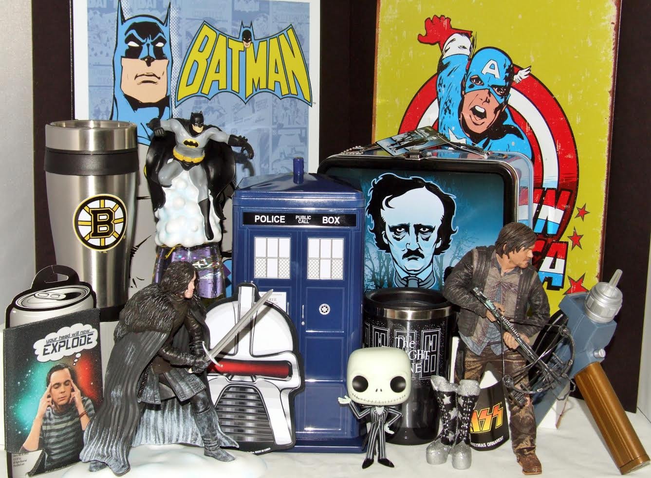We carry all the latest pop culture merchandise from your favourite TV shows, movies and #fandoms! #BSG, #LotR, #DoctorWho, #Batman, #Superman, #BrBa & more.