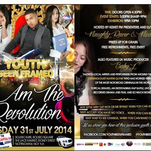 Event will be held in the Bolero Suite at the Capital FM arena, Bolero Square, Stoney Street, The Lace market, NG1 1LA//Its more than an event its a revolution