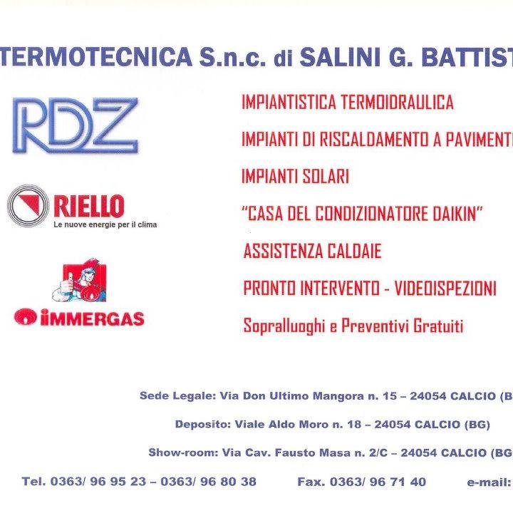 TERMOTECNICA SNC DI SALINI G. BATTISTA & FIGLI
Impiantistica termoidraulica
Sostituzione, manutenzione ed assistenza caldaie
Daikin Comfort Store