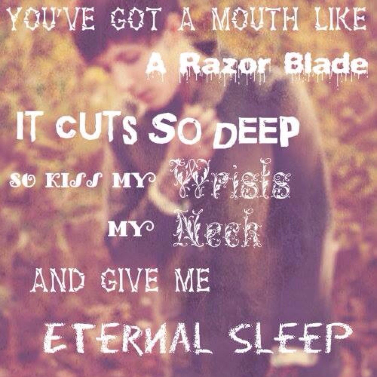 Lyrics describe feelings.