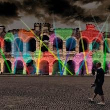 guerrilla lighting a Verona 30/07/2014: #Arsenale Franz Josph I
