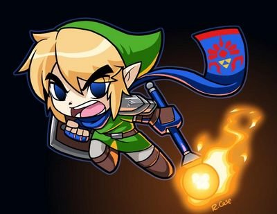 L: ¡Soy Link, maquinista oficial! D: Yo Dark. A veces me transformo en bestia. El galán tiene novia, por cierto~ - @SBBToonZelda  #SpanishFakeSmashBros