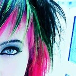 I love punk. Love all colorful hair.