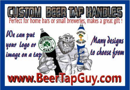 Selling Custom Beer Tap Handles, Beer Draft Dispensing Equipment, Beer bottle Labels.