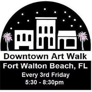 The Downtown Fort Walton Beach Art Walk takes place every third Friday of each month from 5:30-8:30pm.