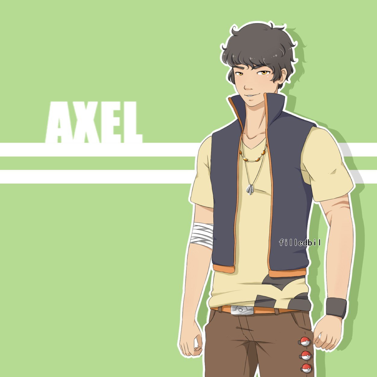 Eh, I'm Axel. I was raised by bug Pokémon for most of my life. Now I travel with them. (OC RP)