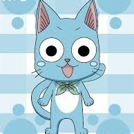 Aye!~ I'm Happy, an Exceed at the Fairy Tail Guild. I made be small but I am a Mage! I love Fish~ and Carla!~ I'm also Natsu's Partner! Aye Sir!~