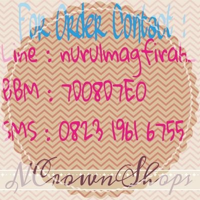 TRUSTED | Line : nurulmagfirah_ | BBM 7D08D7E0 | SMS : 0823 1961 6755 | Happy Shopping Sista