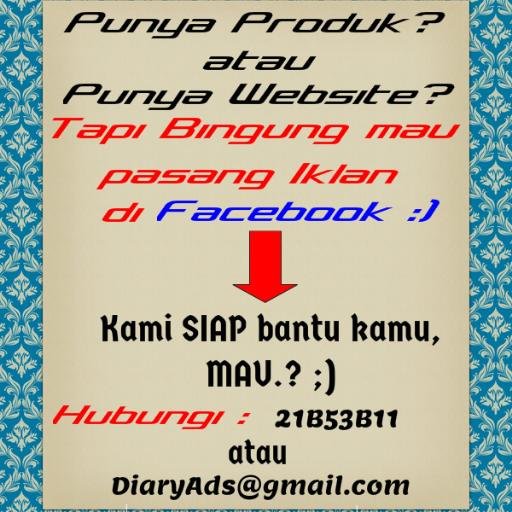 Media promosi Dunia Maya, Khususnya Iklan Murah Facebook dan Twitter || tiap Senin&Jumat Sharing Tips, Trik Marketing dan Edukasi Bisnis :) | PIN: 21B53B11