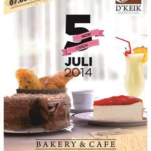 Welcome to D'keik Bakery & Cafe page, tweeps !! :D
 We are open at 
07.00-22.00 (On Weekday)
07.00-23.00 (On Weekend).
Cp: 0341 - 571030 / 082230155185