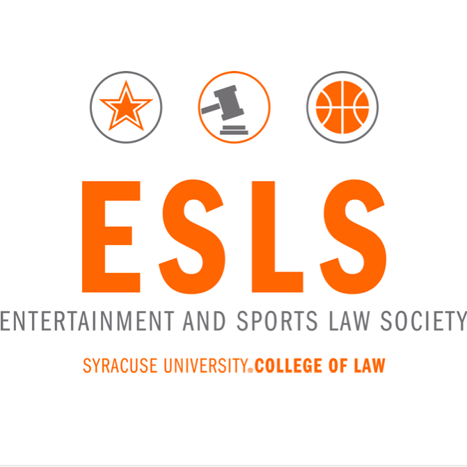 Entertainment & Sports Law Society at Syracuse Law | News, Info, & Updates | #SportsLaw #EntertainmentLaw | President: @WesGerrie
