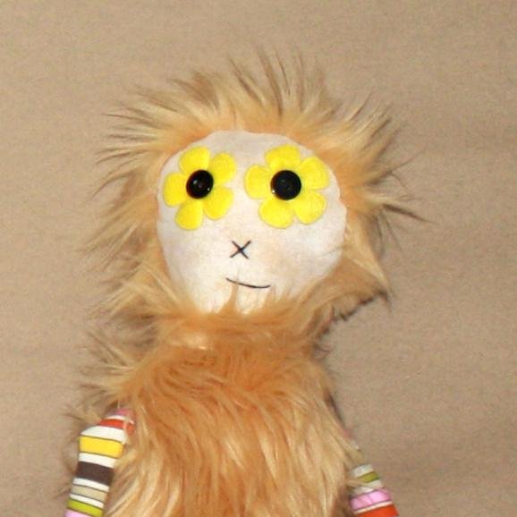 Fred the Yeti, voodoo yeti goblin, art doll, plush extraordinarie