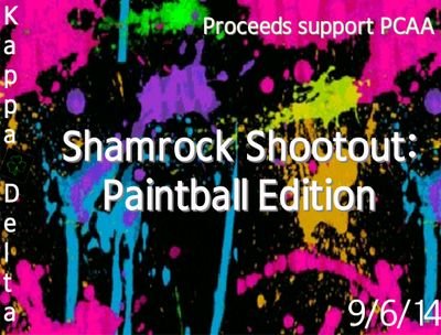 Help Kappa Delta Prevent Child Abuse in America by creating a team for our
Shamrock Shootout: Paintball Edition 
Oct. 18, 2014