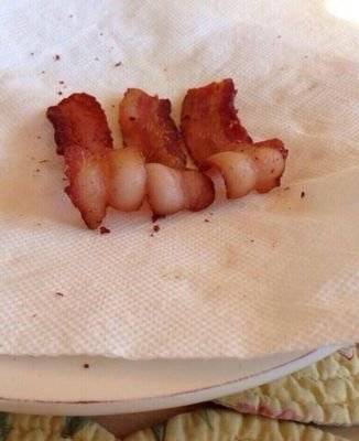The mad scientists of bacon!  Probing the natural laws of bacon!  There's always probing!